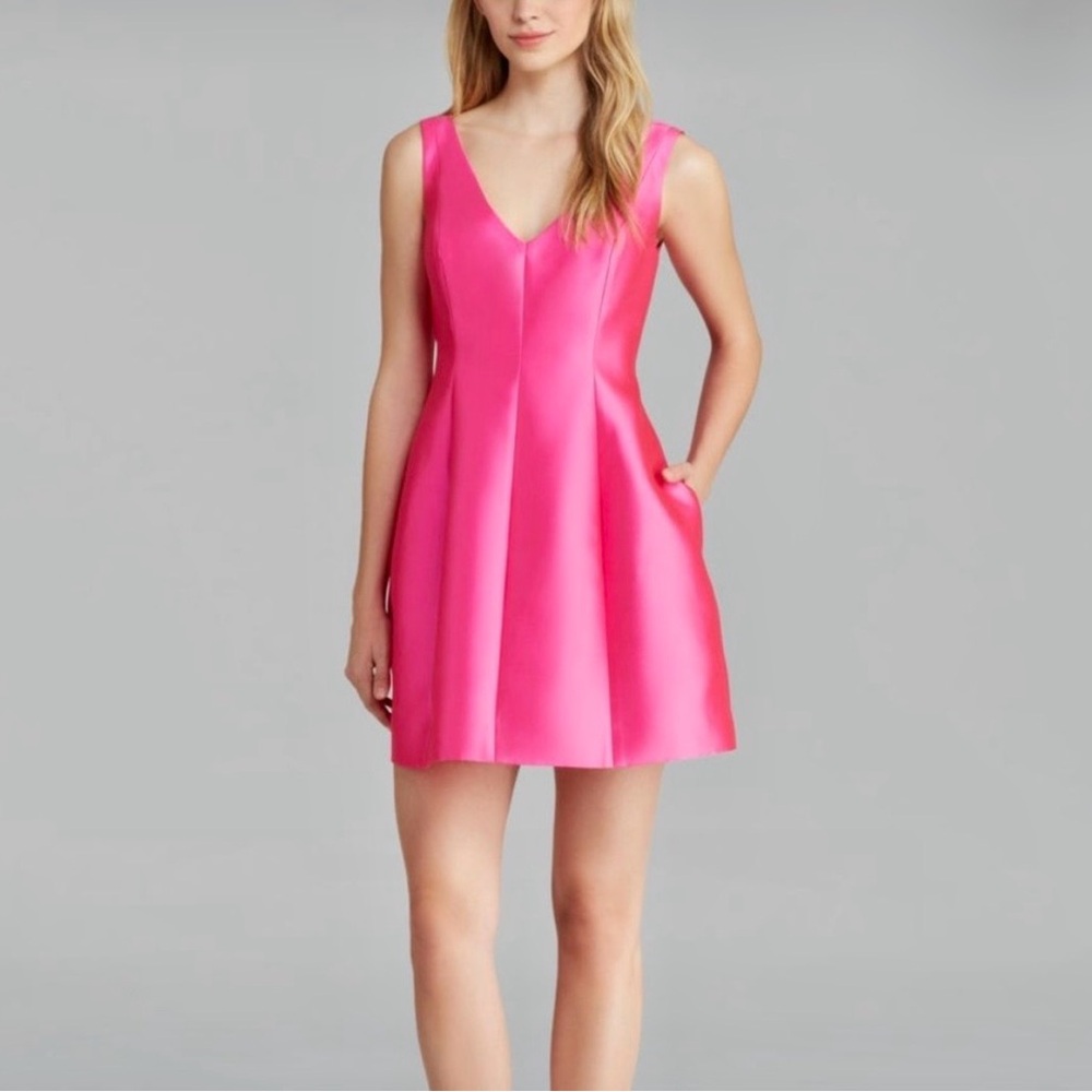 NWT Kate Spade Structure Silk Mini Dress Rio De Janeiro Vibrant Pink Size 6